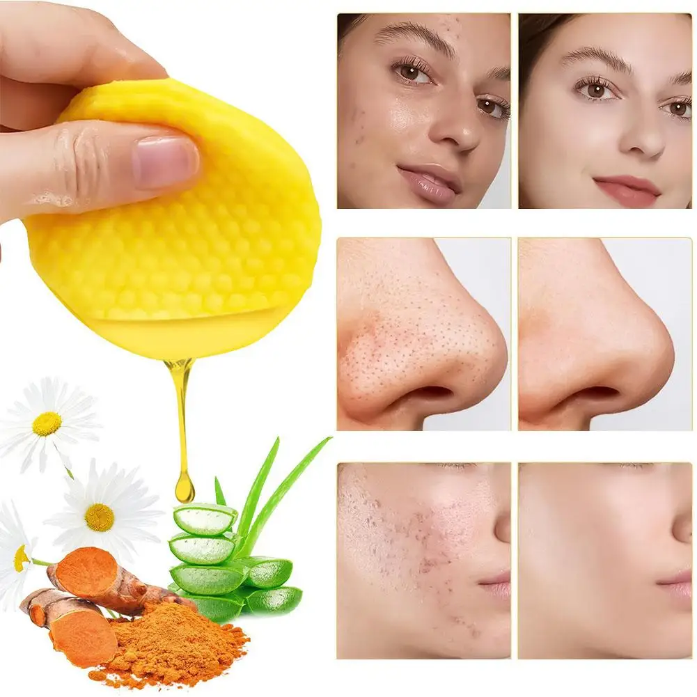 New 50pcs Kojic Acid Cleansing Pads Dark Spots Makeup Cleaning Cleaning Removal Face Pores Turmeric Cotton Gentle Exfoliati G0n9