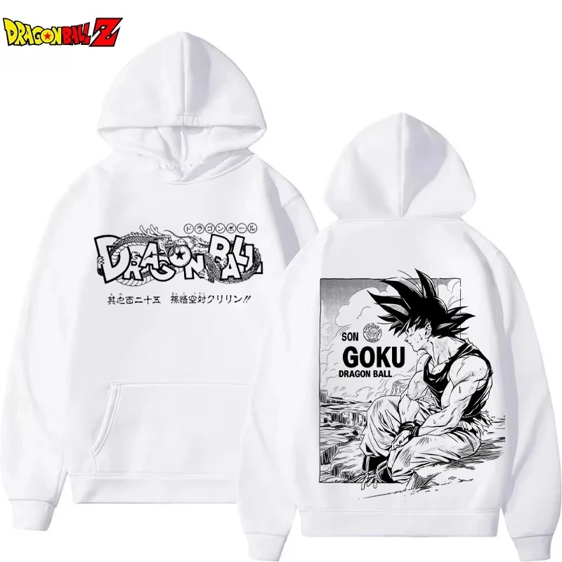 

Аниме Dragon Ball Z Son Goku Толстовка с двусторонним принтом в стиле манги Удобная толстовка с капюшоном для фанатов и повседневной носки