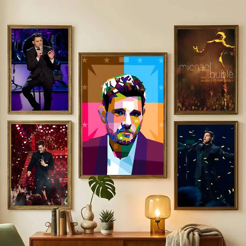 Póster artístico de M-Michael Buble con impresiones, decoración para el hogar, dormitorio, sala de estar, regalo