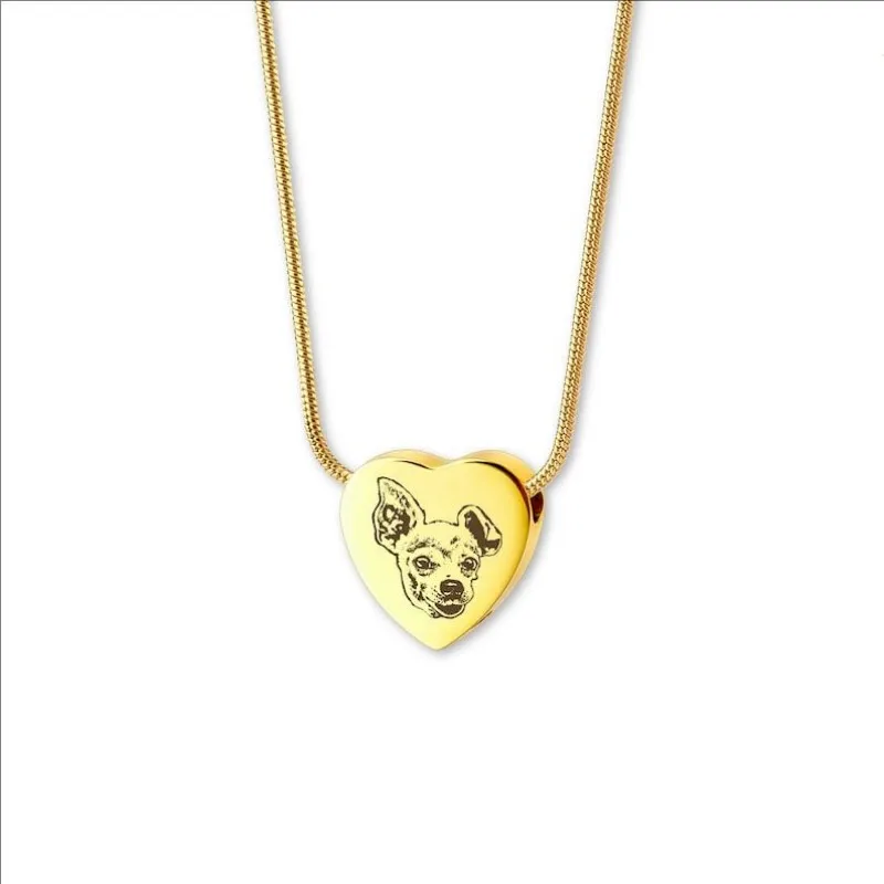 Cat Urn Pendant For Ashes Urn Necklace for Pet Ashes Custom Pet Photo Heart Cremation Jewelry Memorial Urn For Pet Loss Gift