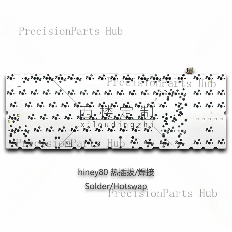 For Hiney H80 Hot-swappable PCB Custom Multi-Layout F1-8X Soldering No-Gap VIA Keypad 1k Return Rate