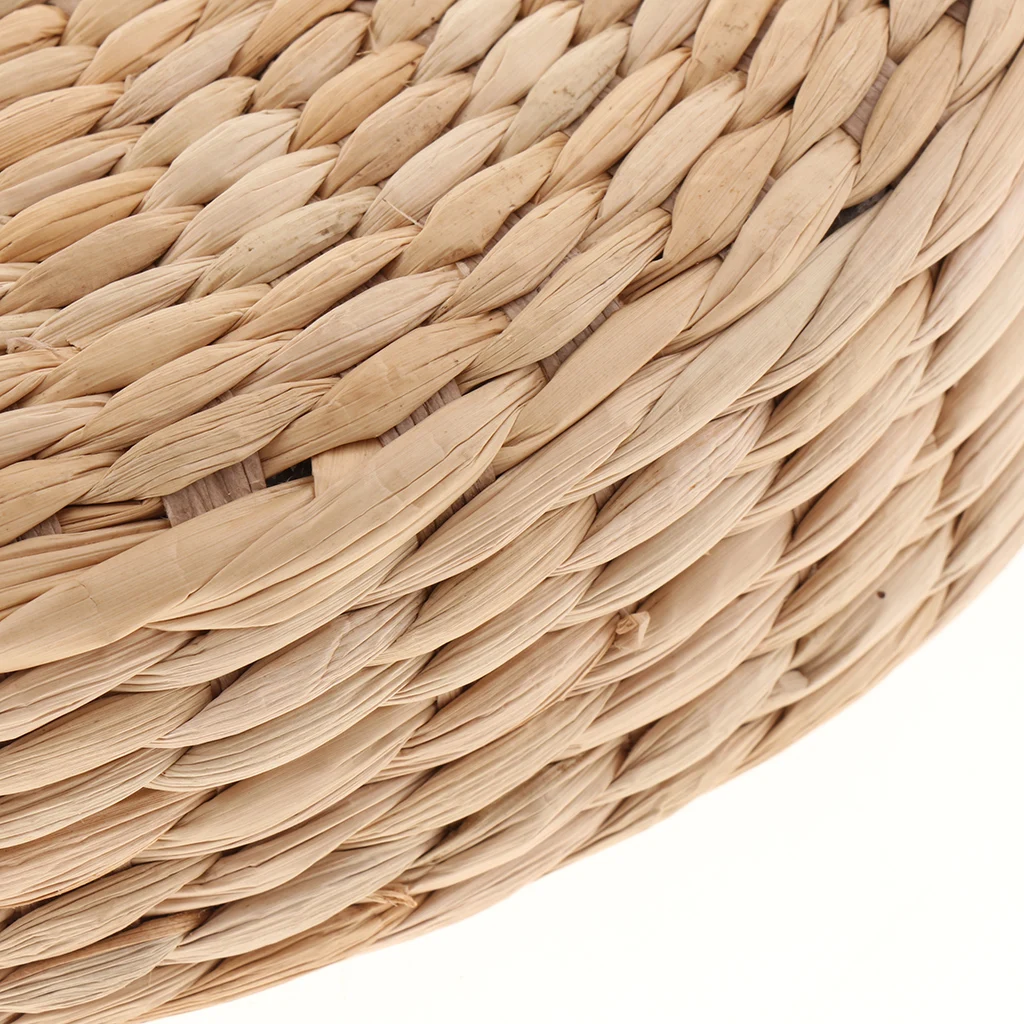 Natural Straw Round Pouf Tatami Sitting Cushion Floor Mat Pouf Pure Hand Woven Living Room Worship Meditation Cushion Floor Seat