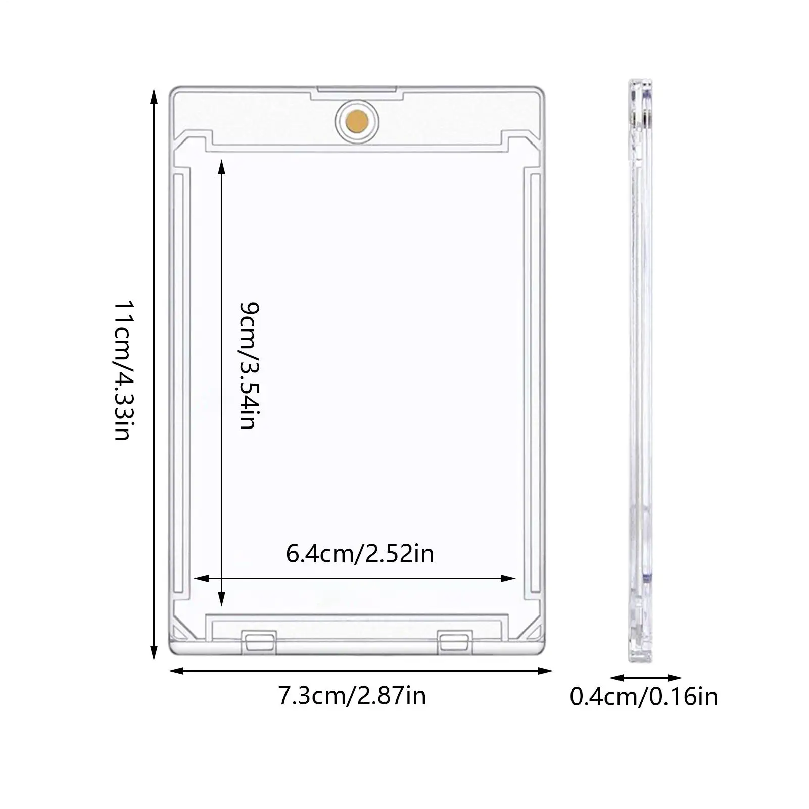 Hard Card Sleeves Clear Magnetic Baseball Card Protectors Team Sports Supplies for Preservation Collection Showcase Display