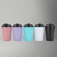 350ml/12oz Double Stainless Steel 304 Coffee Thermos Mug Leak-Proof Non-Slip Car Vacuum Flask Travel Thermal Cup Water Bottle