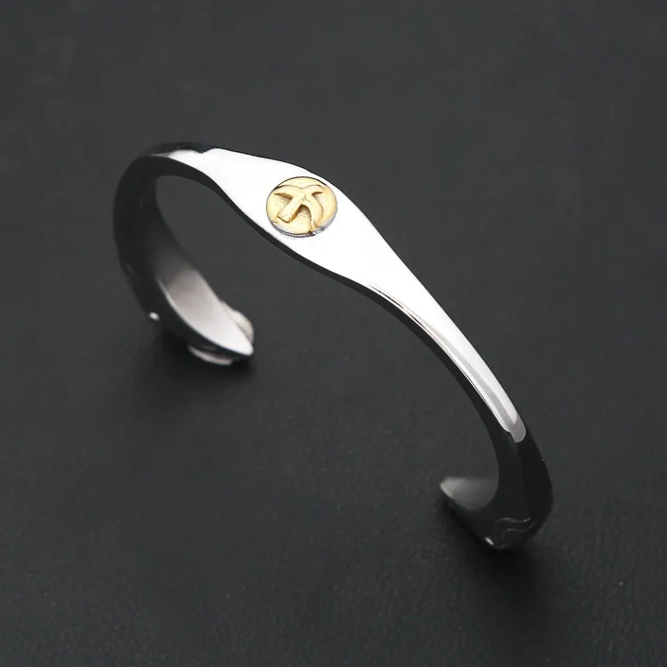 Fashion Vintage Flying Eagle Bracelet 316L Stainless Steel Punk Hip Hop Simple Bangles For Men Women Party Jewelry Adjustable