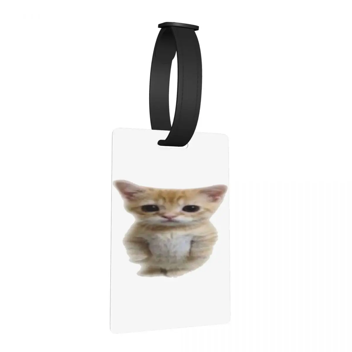 

El Gato Standing Cat Meme Luggage Tags Suitcase Accessories Travel Portable Baggage Boarding Tag Label Holder ID Name Address