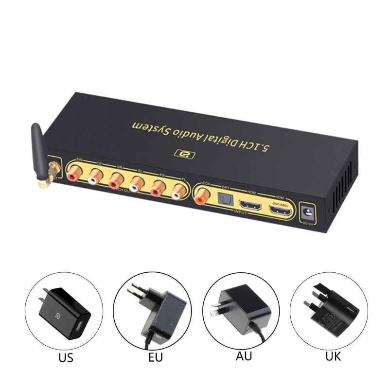 HD820 5.1CH Converter Bluethooth-compatible5.0 Receiver DAC HDMI2.0 4K60hz SPDIF Coaxial DTSHD DropShipping