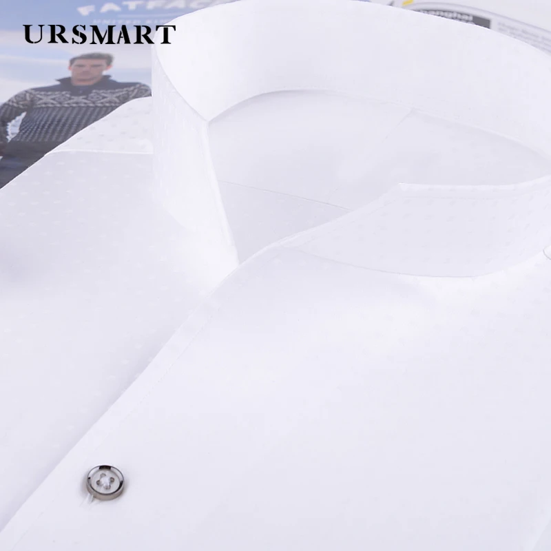 Standing collar men's short sleeved shirt 100% cotton non ironing fashionable summer thin custom shirt for men