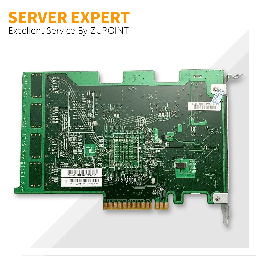 ZUPOINT 03X3834 EXPANDER CARDS 16 PORT 6GBPS SAS SATA  EXPANDER FOR HBA CARDS SAS2008 SAS2308