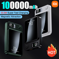 Xiaomi 100000mAh Wireless Magnetic Power Bank Fast Charger For Magsafe Portable Auxiliary Battery For iphone Huawei Samsung 2025
