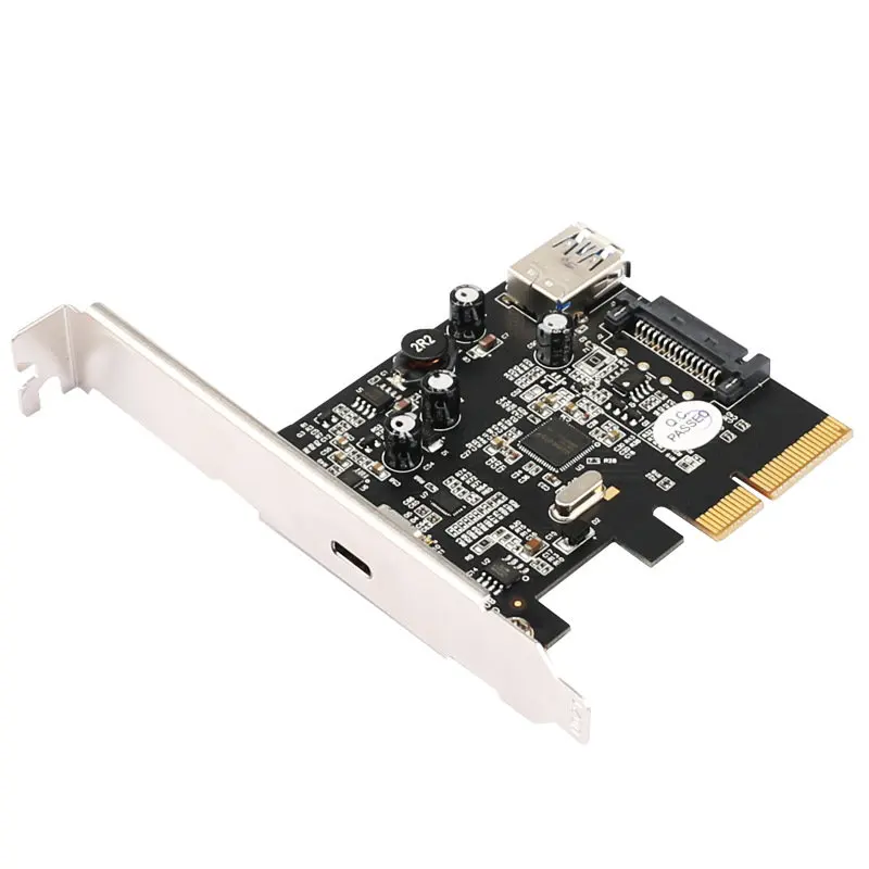 

USB 3.1 PCI Express Expansion Card PCI-E 4X To USB3.1 Type-C 10Gbps Asmedia ASM3242