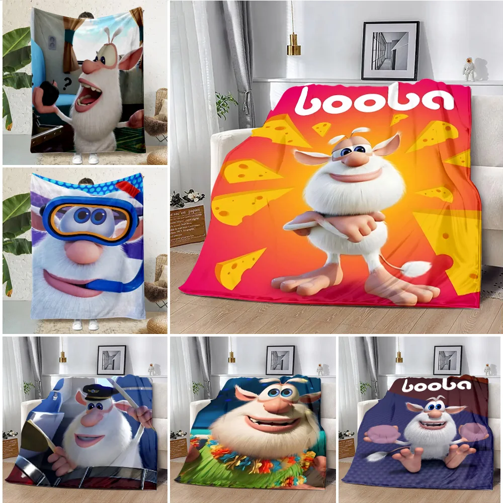 Manta con estampado de dibujos animados divertido y bonito de B-Booba, mantas de Picnic, manta cálida, manta suave y cómoda, regalo de cumpleaños para viaje en casa