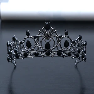 1pc Niche Punk Style Prank Spider Halloween Alloy Crown High-end Luxury Textured Crown Suitable for Party Carnival Hair Crown