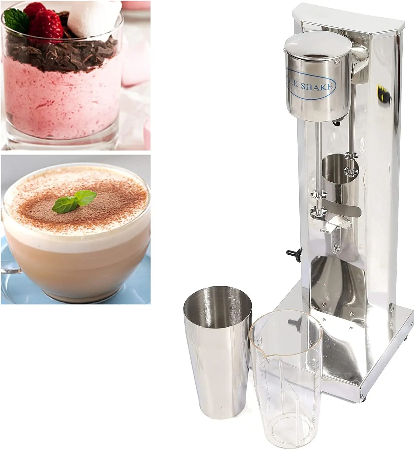 Commercial Milkshake Machine, Electric Single Head Classic Blender, Equipped With 650ml Stainless Steel Milkshake Blender,For Ma