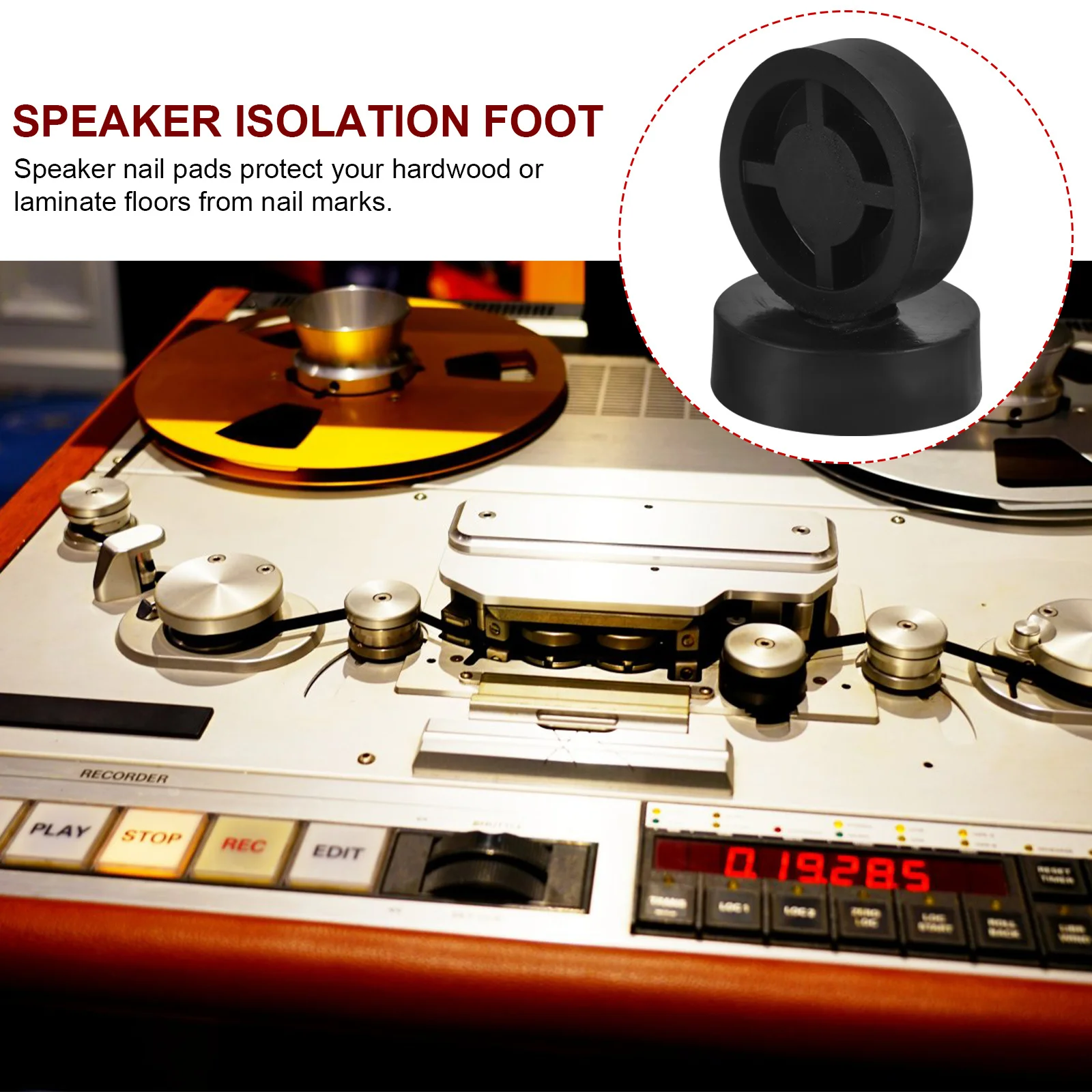 4pcs Rubber Speaker Isolation Feet Floor Protector For Subwoofer Turntable Amplifier Audio Equipment Mat Vibration Dampener