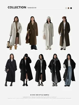 CHIC VEN Women Long Double-sided Woolen Coats Retro Loose Female Overcoat Double Breasted Ladies Windbreak Autumn Winter 2026 3 CHIC VEN Women Long Double-sided Woolen Coats Retro Loose Female Overcoat Double Breasted Ladies Windbreak Autumn Winter 2026 3