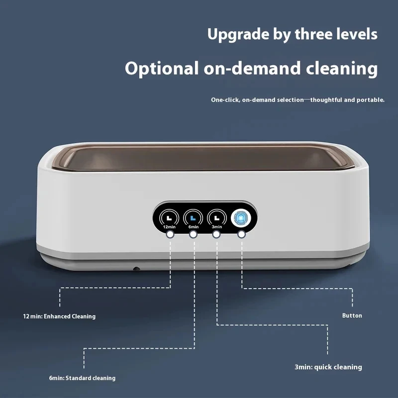 Ultrasonic Cleaner Machine Eyeglass 650ml Mini High-frequency Vibration Cleaning For Glasses Jewelry Denture Pacifier