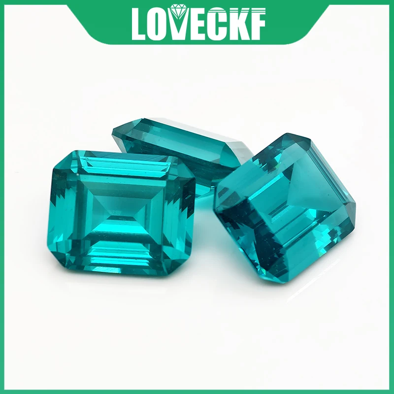 

Paraiba Color Yttrium Aluminium Garnet Loose Gemstone Lab Diamonds Emerald Cut YAG Stones for Jewelry Making