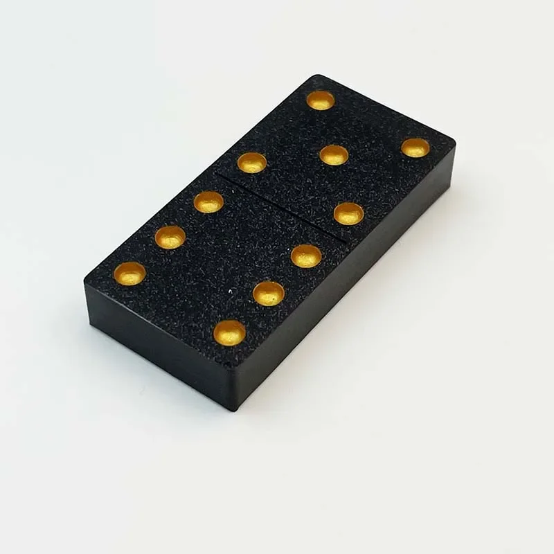 

28pcs Dominoes set in black color with gold color by hand made