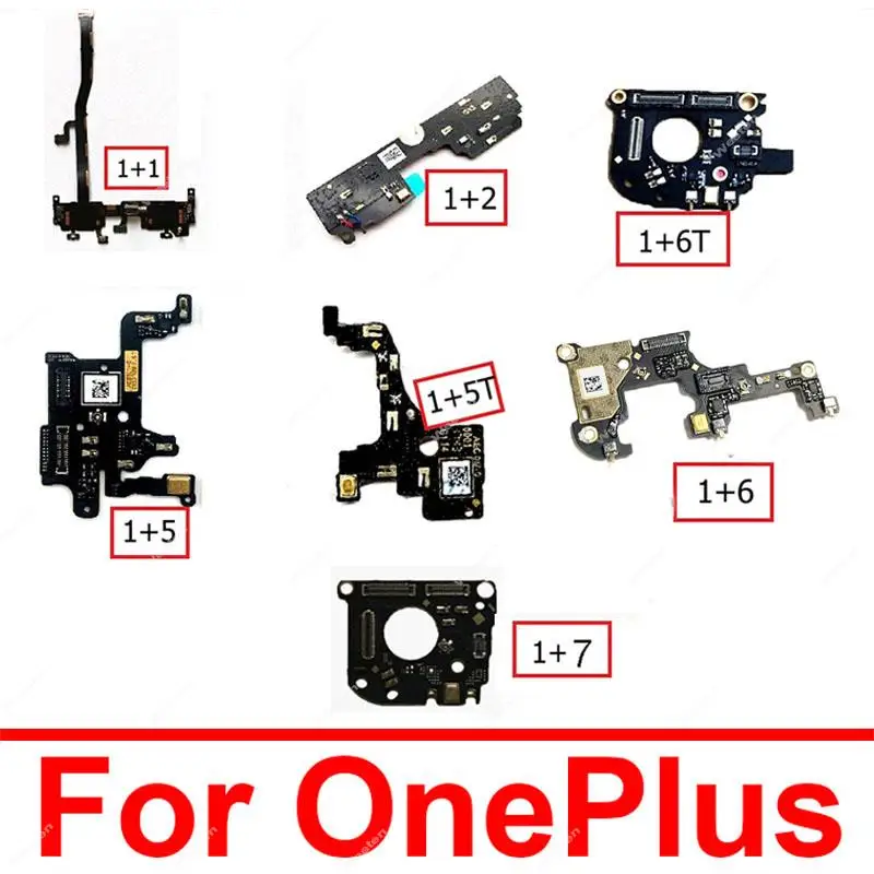 Microphone Board For OnePlus 1+ 1 2 5 5T 6 6T 7 Pro Microphone MIC Board Connector Flex Cable Parts