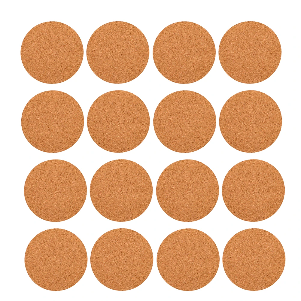 

50 Pcs Adhesive Coasters Self Stick Cork Backing Cup Pads Kitchen Table Drink Cork Coasters Round Protection Easy Clean