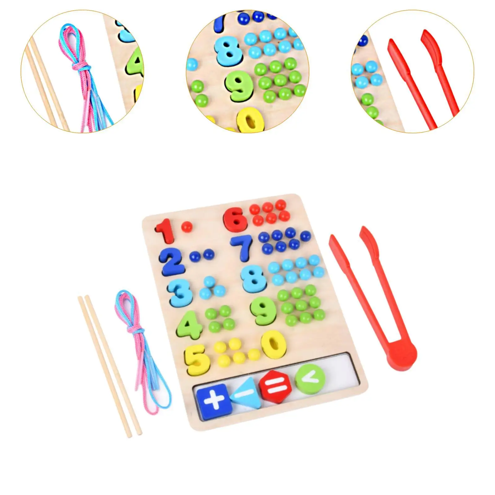 Perline con clip Giocattolo impilabile Coordinazione abbinata Abilità motorie fini Ordinamento dei colori Gioco di perline con pioli in legno per bambini in età prescolare