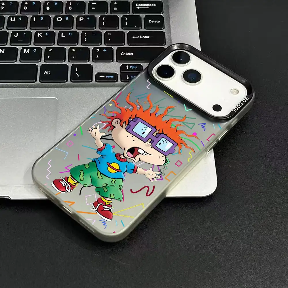 Cartoon R-Rugrats Phone Case For IPhone 17 16 15 14 13 12 11 Pro Max Air Colorful Matte Laser Aurora Shockproof Phone Case