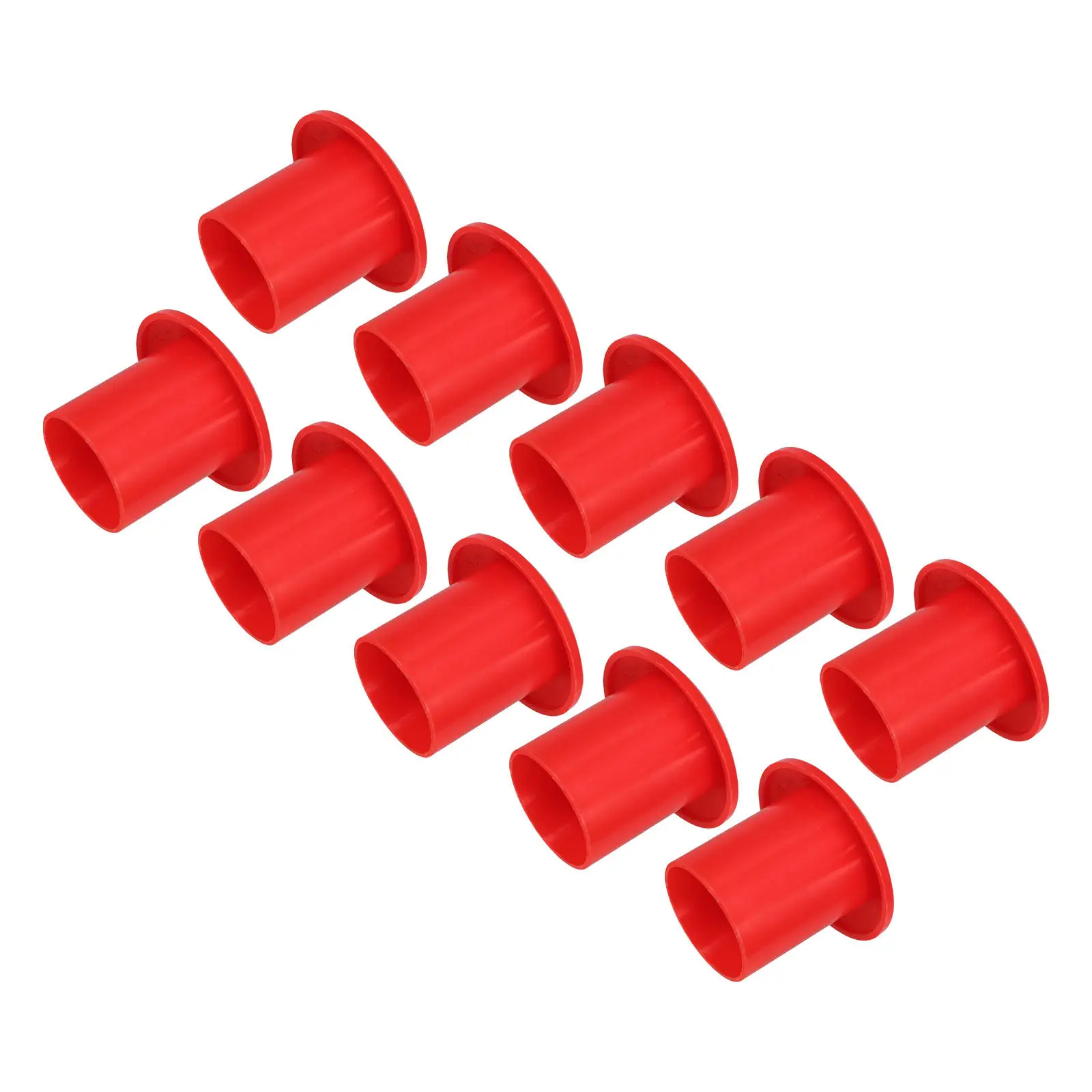10Pcs Mushroom Rebar Protective Caps Plastic Safety Covers Construction Site Red Rebar End Protectors Garden Cane Stakes Sleeve