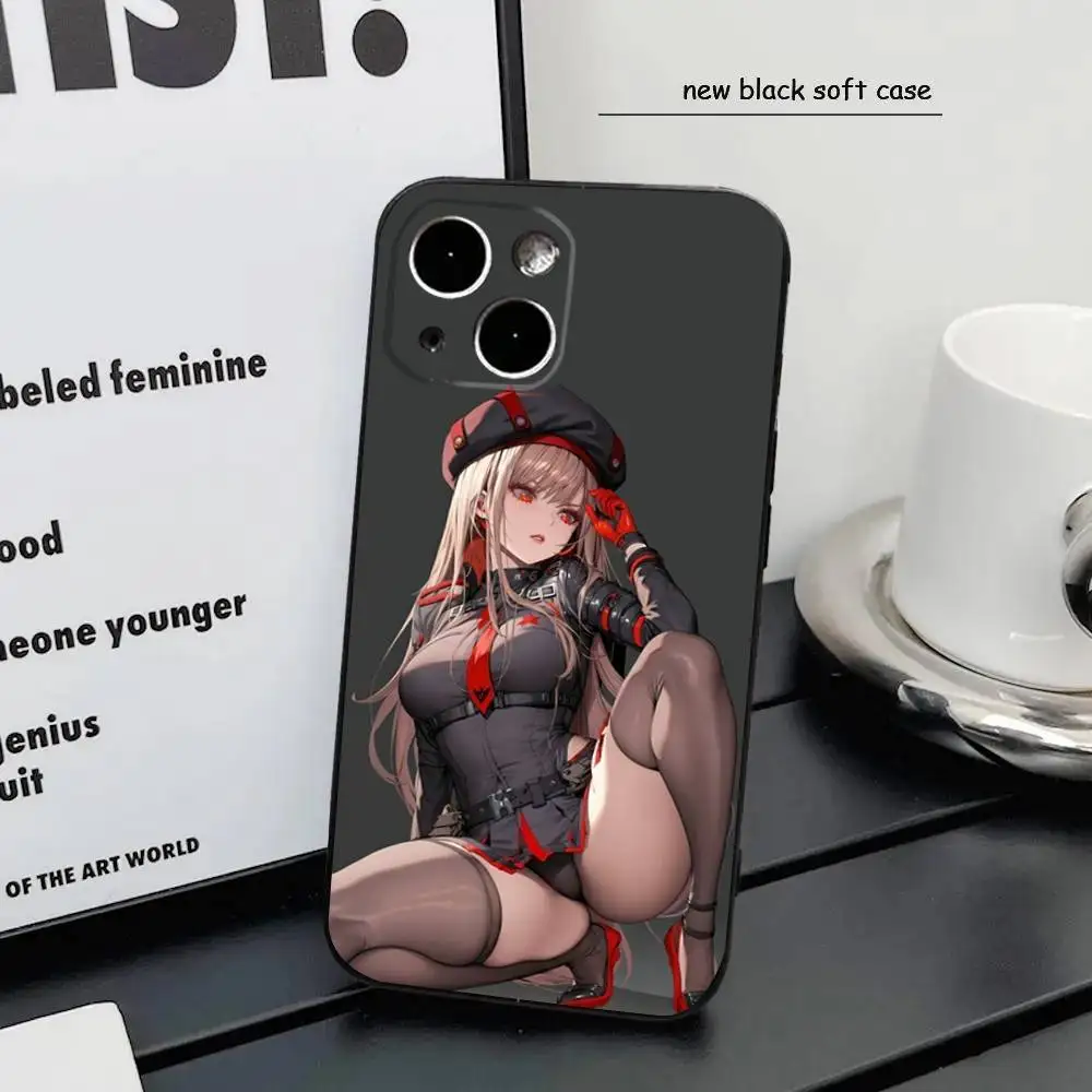 N-Nikke Game Handyhülle für iPhone16,15,14,13,12 Mini 11 Pro XR,X,XS,MAX 7,8 Plus, Silikonhülle, weiches Schwarz