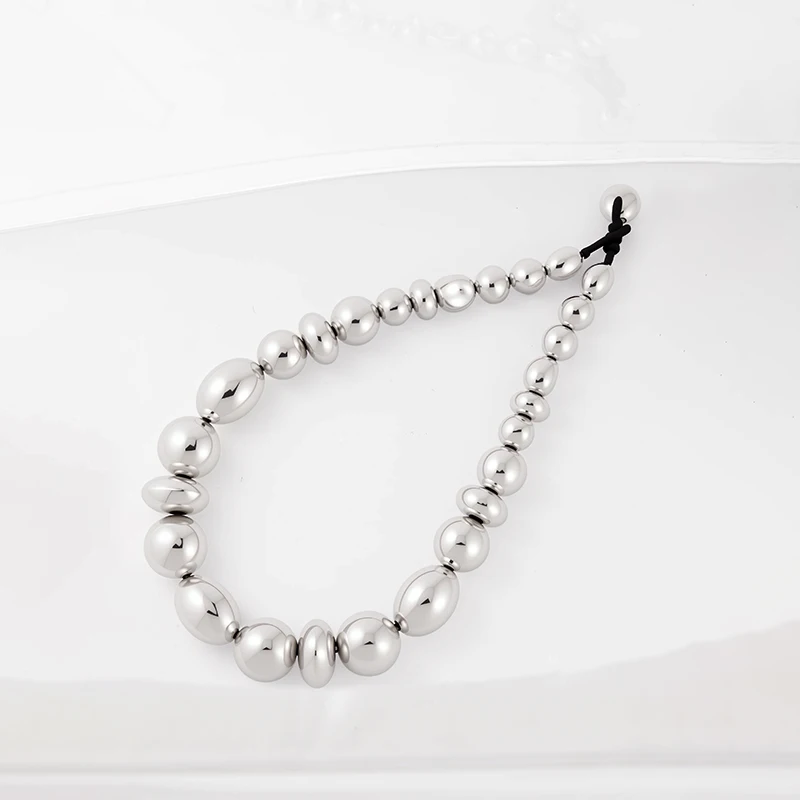 Round bead personalized necklace retro simple size bead necklace necklace necklace necklace accessories for women to wear