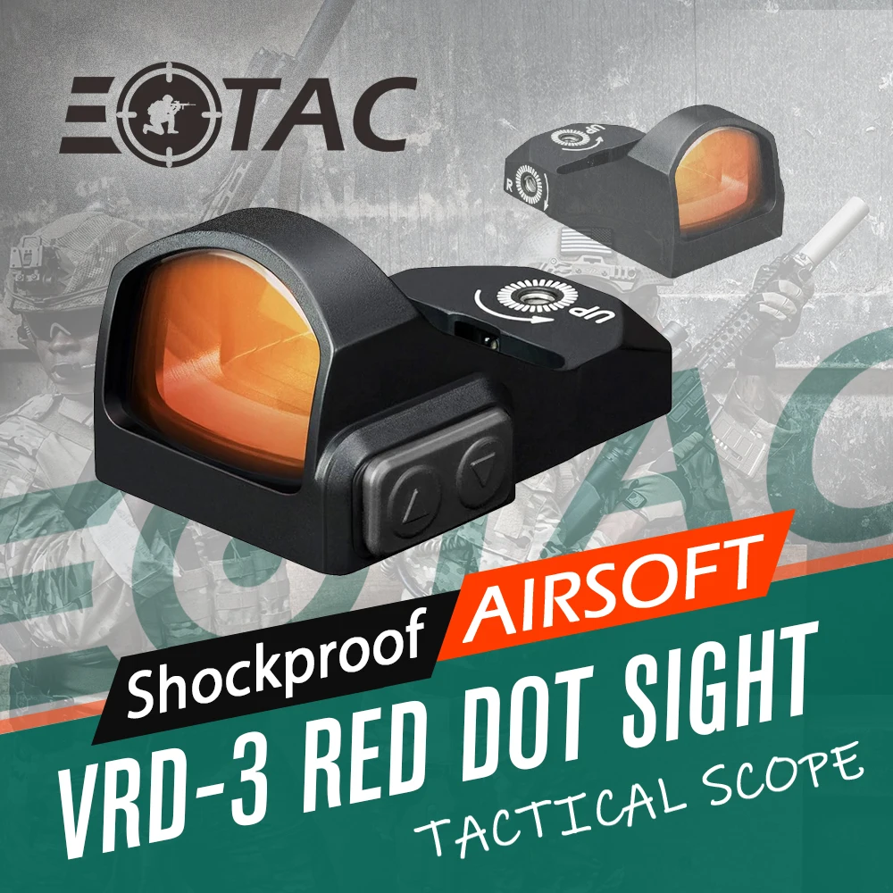 Red Dot 3 MOA with Picatinny Rail Mount for Tactical Airsoft Milsim and AR Scope with Full Markings, VRD-3, New, 2022