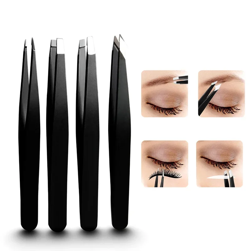 Anti static Stainless Steel Tweezers Industrial Precision Straight Tweezers for Eyebrow DIY Repair Tool