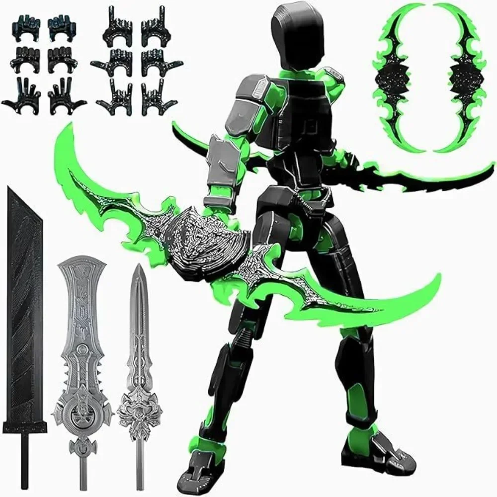 ABS Shapeshift Roboter-Dummy Actionfiguren Desktop-Dekoration 3D-Gedrucktes T13 Actionfigur-Modell Mehrfach Gelenkig Beweglich – Detail 1