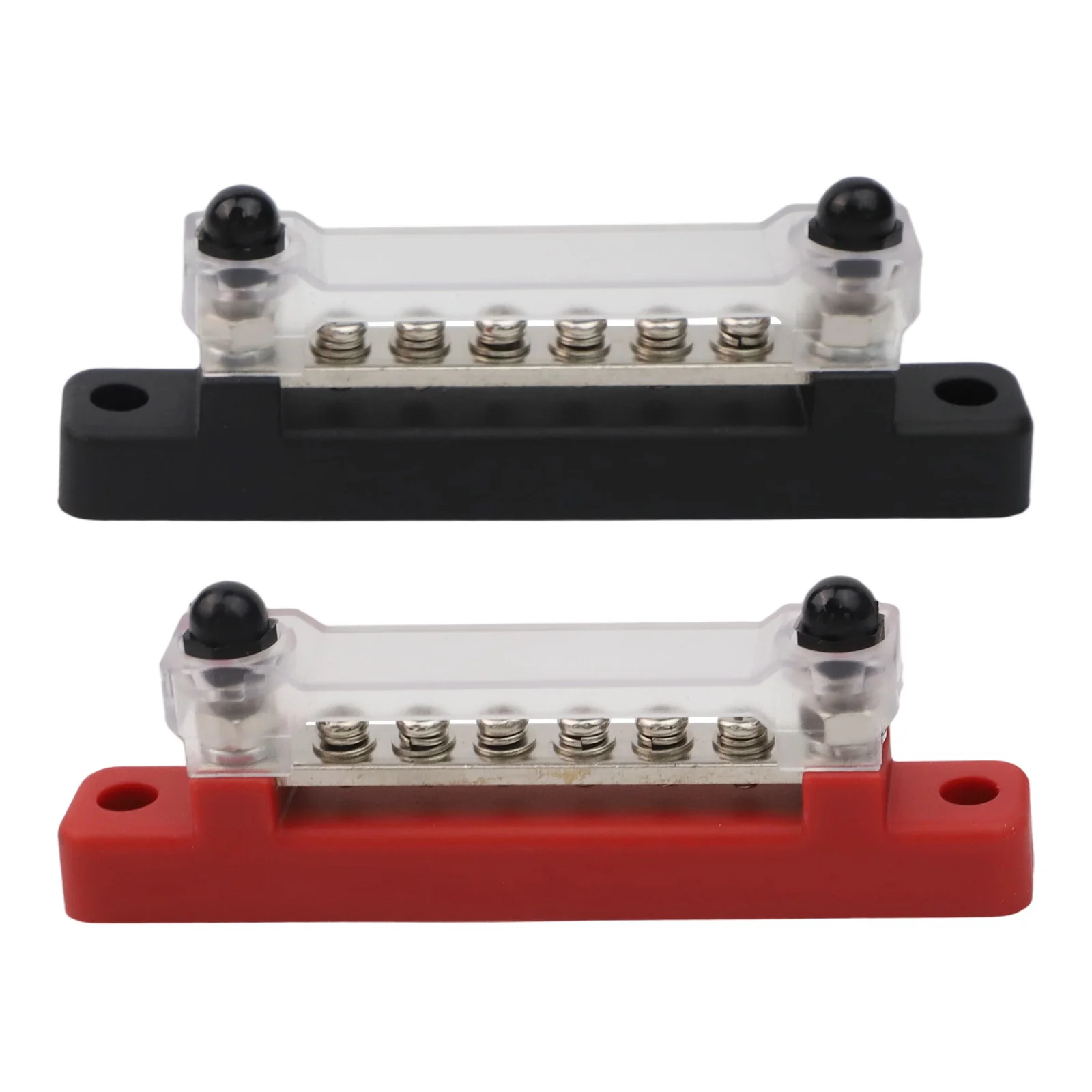 M6 12V 6-way Busbar Distribution Board Electrical Connector 1/4-inch Distribution Board 150A Terminal Block Circuit Busbar