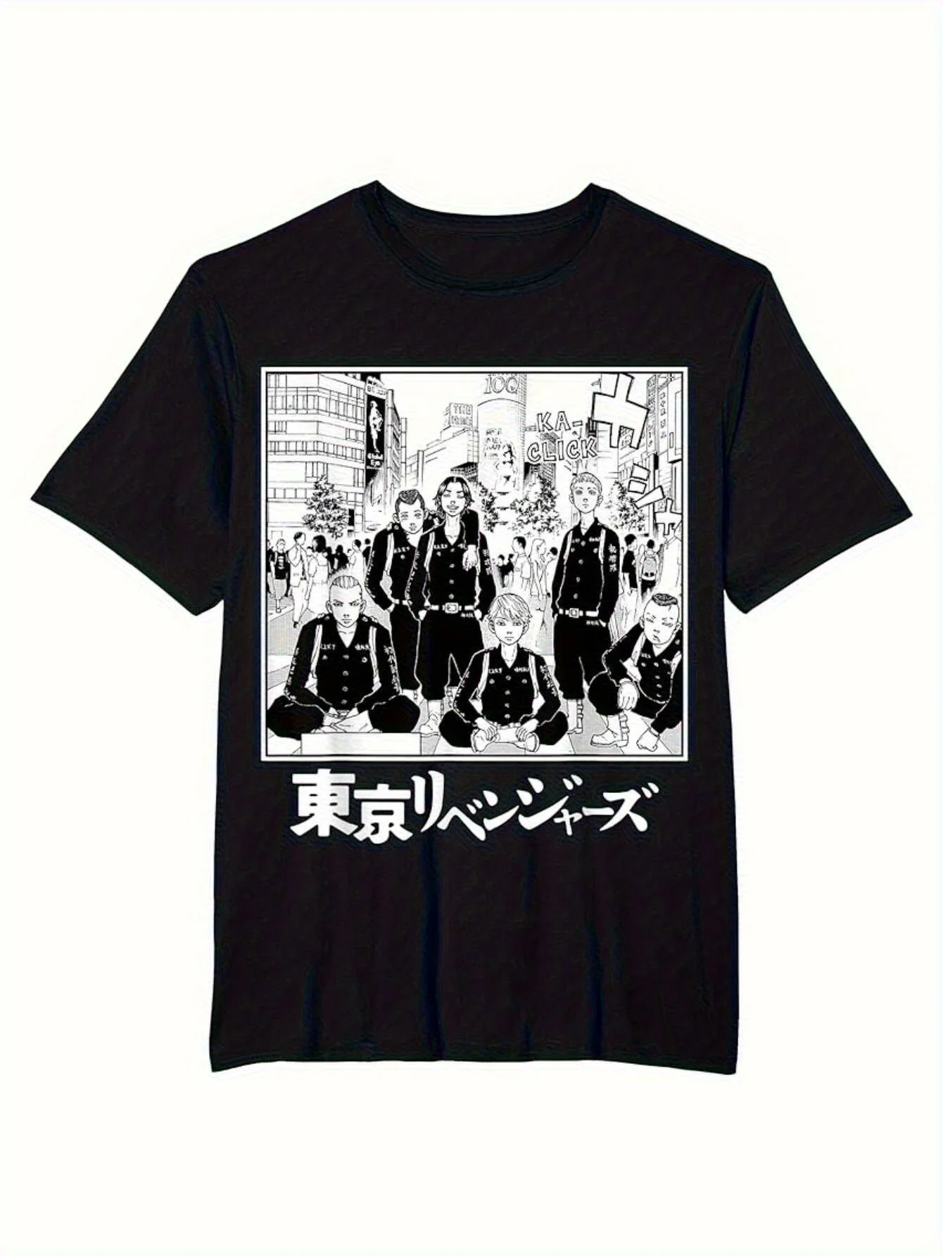 تي شيرت Tokyo Revenger Anime - تي شيرت كاجوال من القطن الياباني العتيق للجنسين