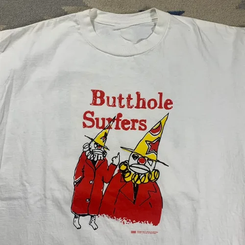 1996 엉덩이 구멍 서퍼 밴드 투어 셔츠, 반팔, 흰색 유니섹스 S-2345XL