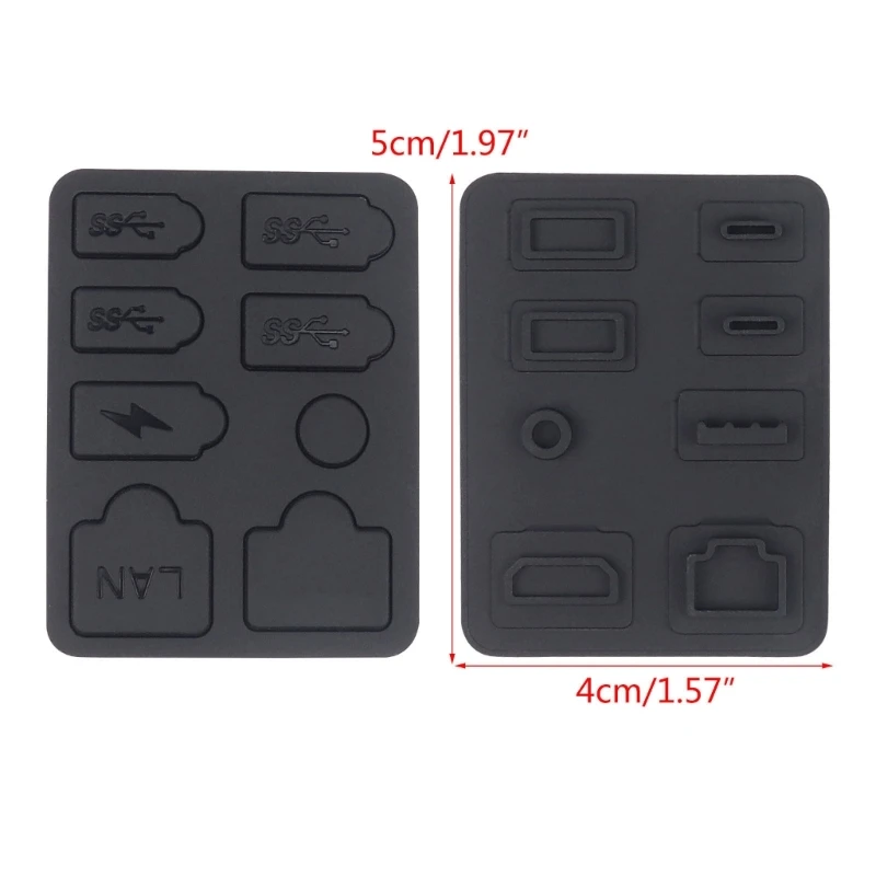 J6PA Dust Plug Game Console Silicone Dust Protector for PS 5 LAN Type-C USB Dock