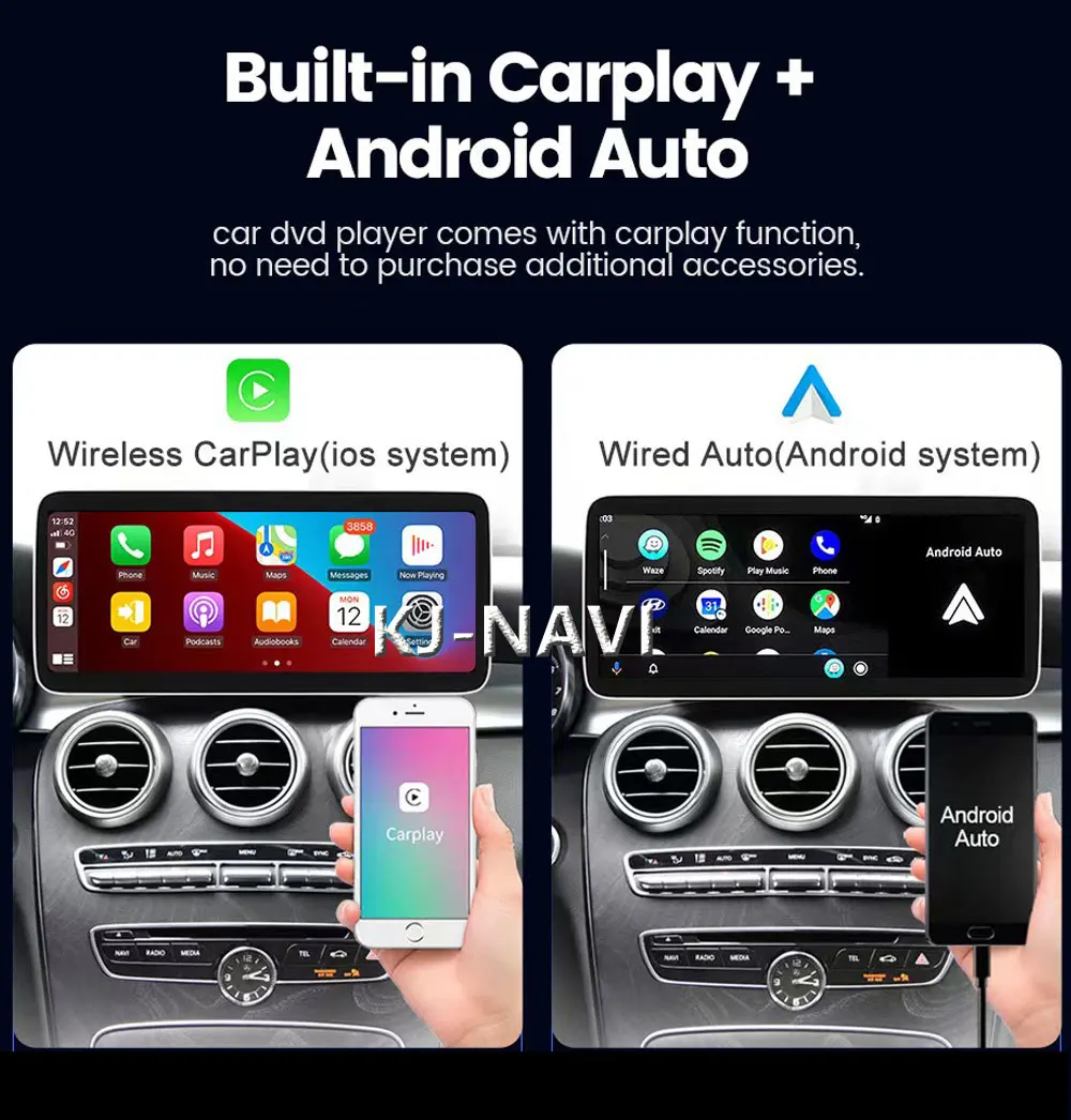 For Benz W204 2011 - 2014 Android 14 Touch Screen 8.8 Inch Car Accessories Multimedia Auto Carplay Monitors Video Radio Playerr