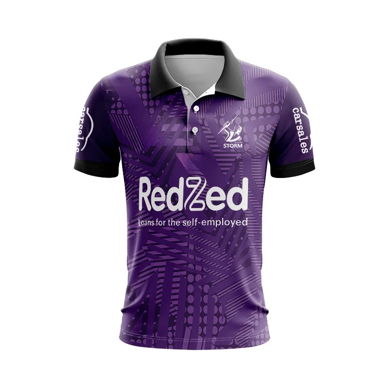 POLO 2024 Training T-shirt - Melbourne Storm - Purple - Adult - O'Neal(Custom name and number )