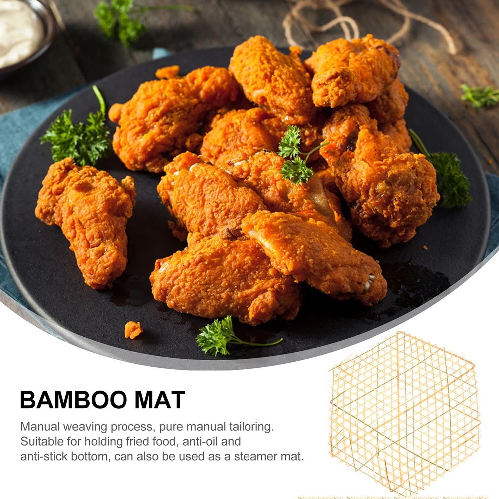 

12pcs Dish Decorative Dish Mat Mat Plate H made Bamboo Mesh Bamboo Mesh Plate Mats Mats Safe Artistic Gift