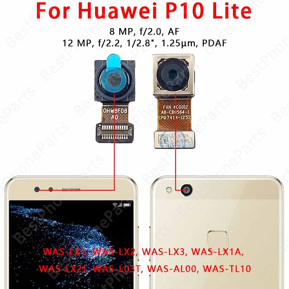 Front & Rear Camera Flex Cable for Huawei P10 P10 Plus P10 Lite
