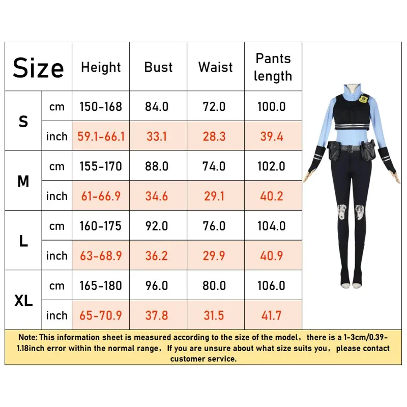 2025 11 비스트 킹덤 애니메이션 줄리엣 레이버네 호프스 Zootopia 코스프레 의상 유니폼 액세서리 주디 할로윈 카니발 C