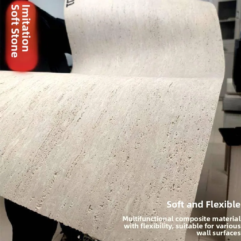 BT Soft Stone Wallpaper Self Adhesive Collision Resistance Room Decoration 3D Background Wall Hole Stone Waterproof PVC Wall ...