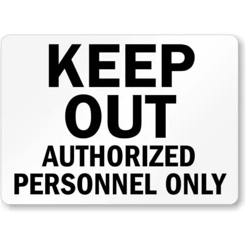 Authorized Personnel Only Danger Aluminum Weatherproof Sign p948 sign