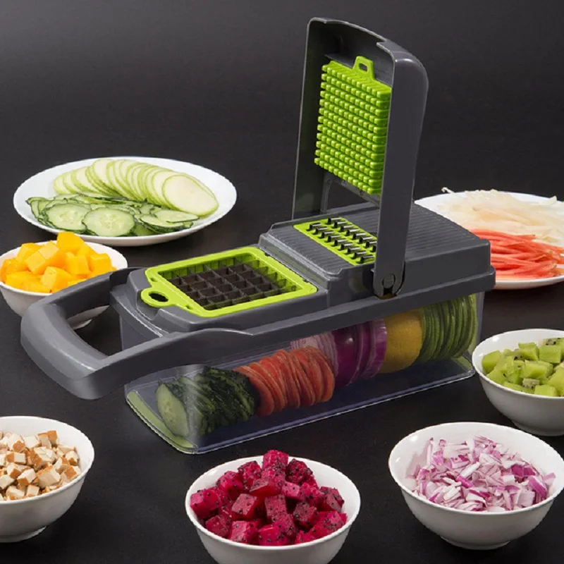 Vegetable Cutter Multifunctional Slicer Fruit Potato Peeler Carrot Grater Kitchen Accessories Basket Vegetable Slicer