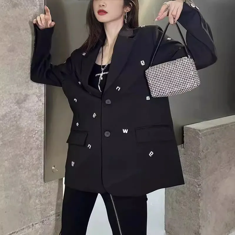 [ZOCI] 2024 Early Autumn New Casual Suit Jacket For Women With High-end Design Sense, Niche Loose Black Suit