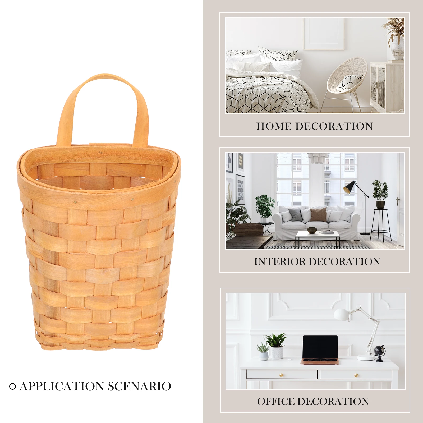 

Storage Basket Small Hanging Woven Baskets Large Organizer Bin Kitchen Refrigerator