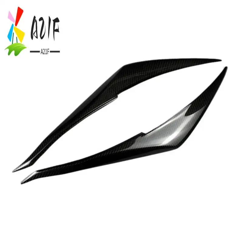 

A21F-Car Front Headlight Eyebrow Head Light Eyelid Eyebrow Carbon Fiber Trim For Honda Fit Freed GB3 GB4 GP3 2008-2016