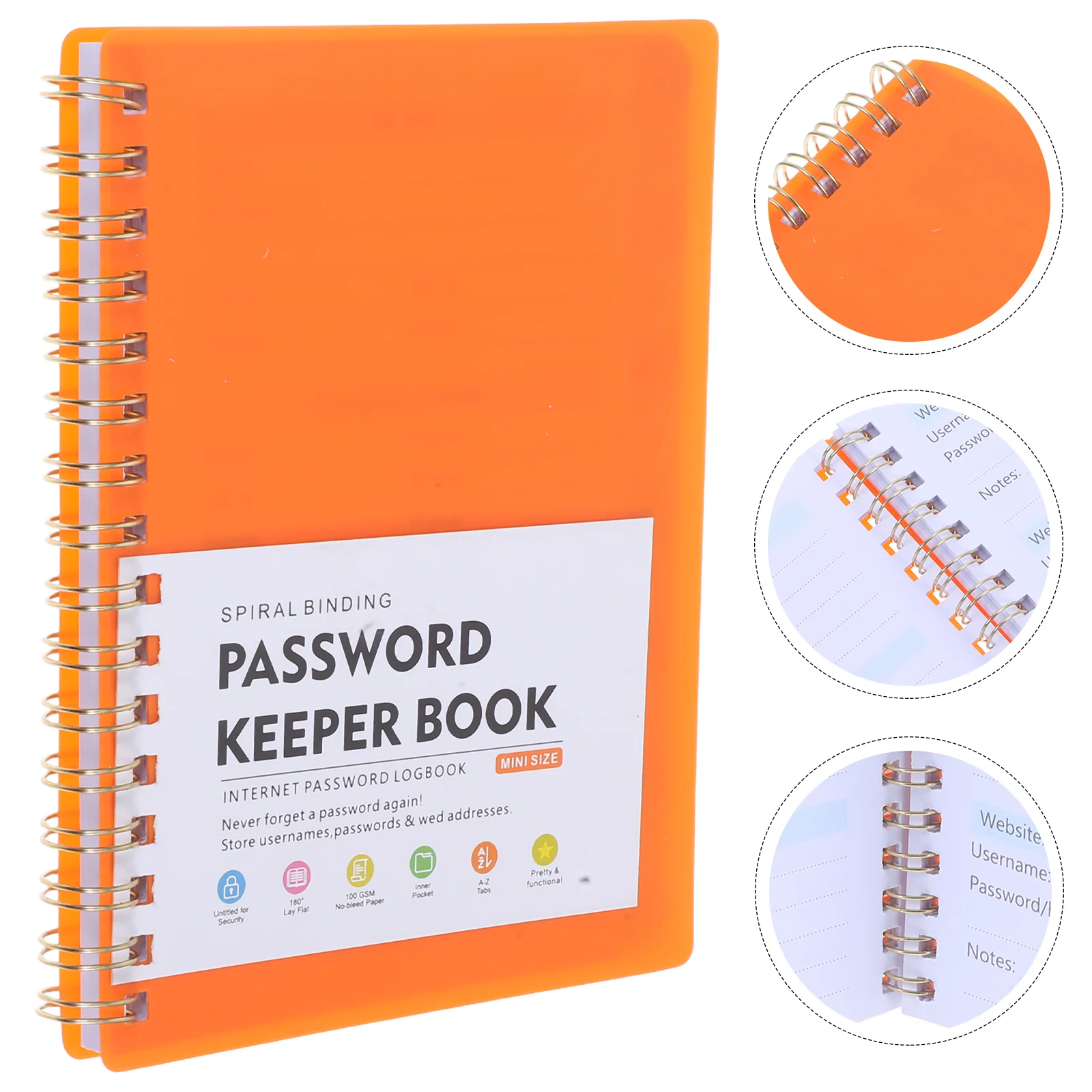 パスワードブックオーガナイザー アルファベットポータブルノートブック管理マネージャー 高度な記録メモ帳