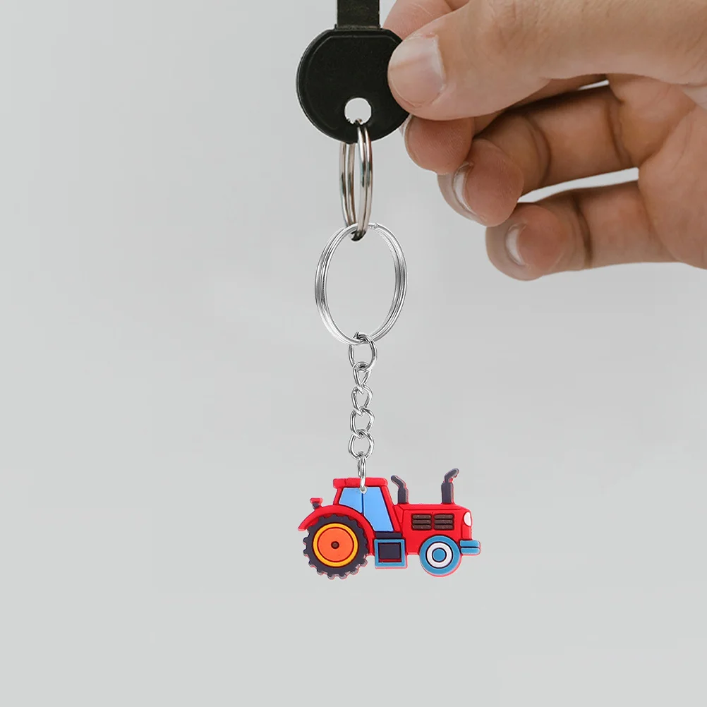 

12Pcs Cartoon Farm Tractor Key Ring Cute Bag Charm for Harvest Season Party Favors Birthday Goodie Bag Stuffers Present